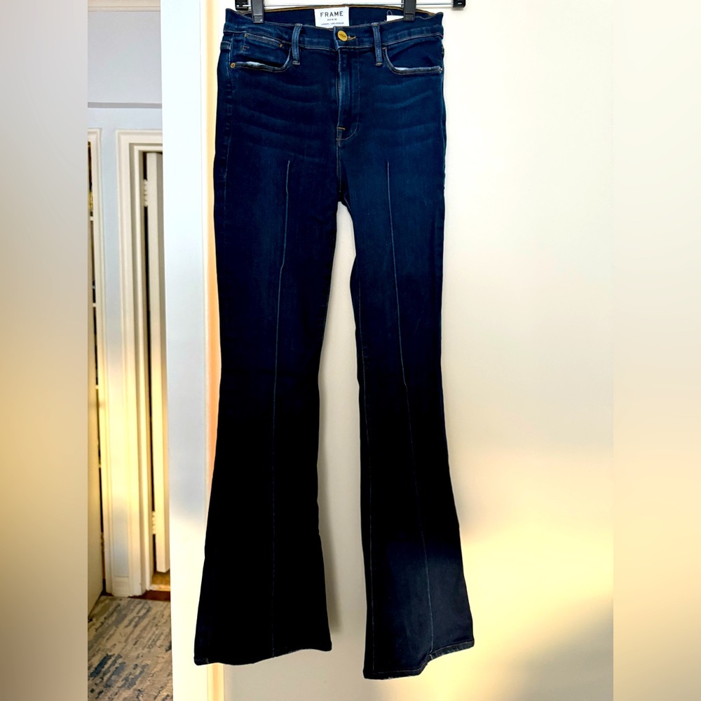 Frame Le High Flare jeans, size 27, indigo wash, excellent condition
